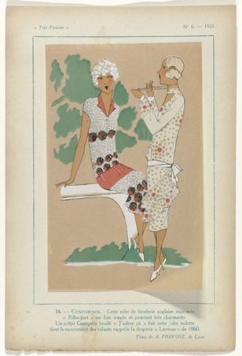Très Parisien, 1925, No. 6, Pl. 16.- CONFIDENCE