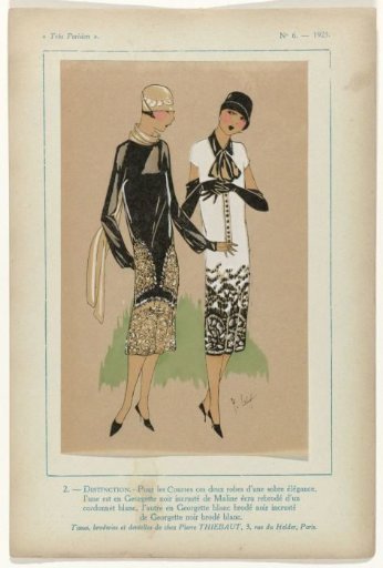 Très Parisien, 1925, No. 6, Pl. 2.- DISTINCTION.