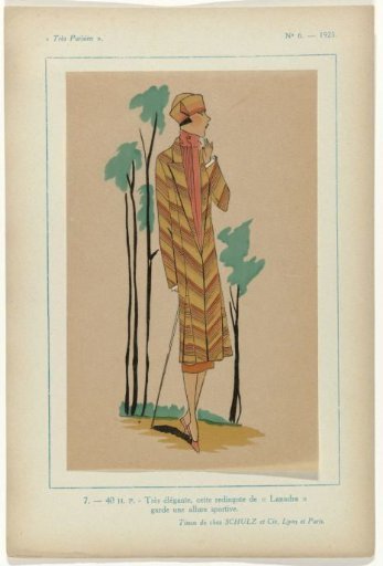 Très Parisien, 1925, No. 6, Pl. 7: 40 H.P. - Very elegant, this redingote (...)