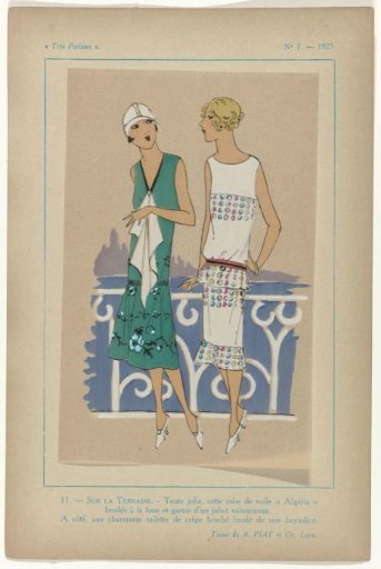 Très Parisien, 1925, No. 7, Pl. 11. - ON THE TERRACE