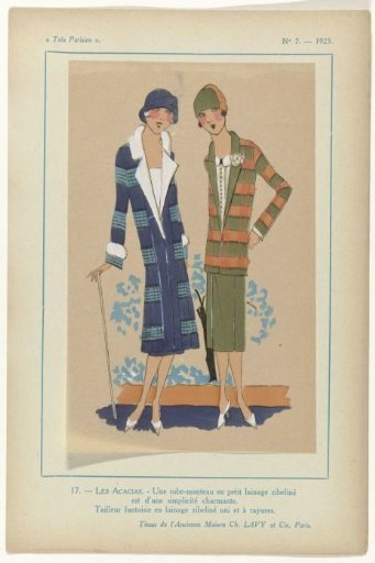 Très Parisien, 1925, No. 7, Pl. 17. - LES ACACIAS