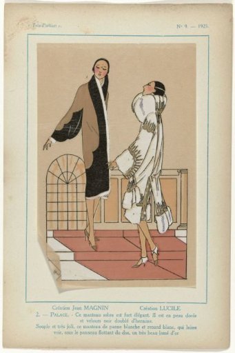 Très Parisien, 1925, No. 9, Pl. 2: Creation Jean MAGNIN Creation LUCILLE. - PALACE