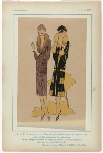 Très Parisien, 1925, No. 9, Pl. 4: - FEUILLES MORTES