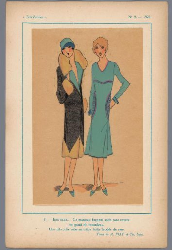 Très Parisien, 1925, No. 9, Pl. 7. - IBIS BLEU