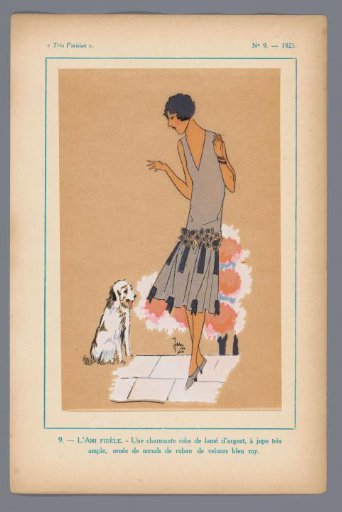 Très Parisien, 1925, No. 9, Pl. 9.- The Faithful Friend