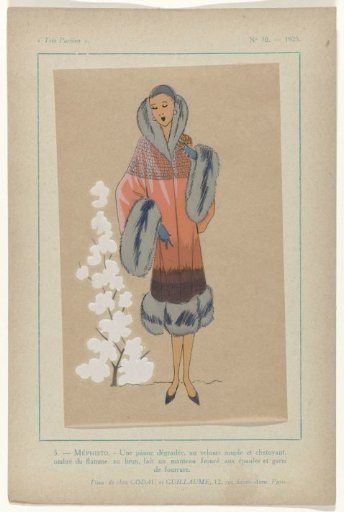 Très Parisien, 1925, No. 10, Pl. 5: Creation Jean Patou - MÉPHISTO