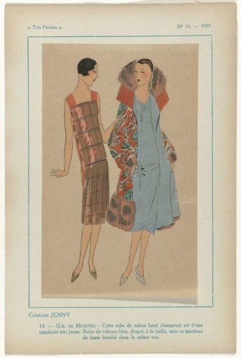 Très Parisien, 1925, No. 11, Pl. 14: Creations JENNY - MOSCOW EYE