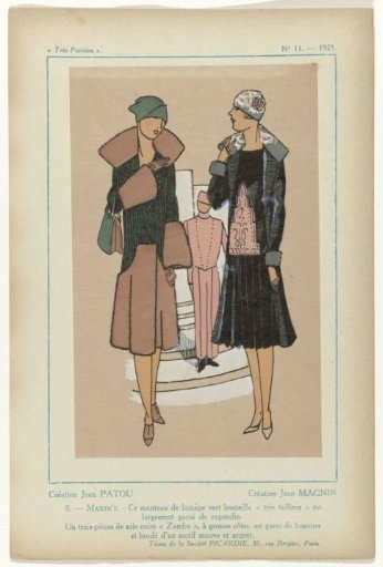 Très Parisien, 1925, No. 11, Pl. 8: Creation Jean PATOU - MAXIM'S