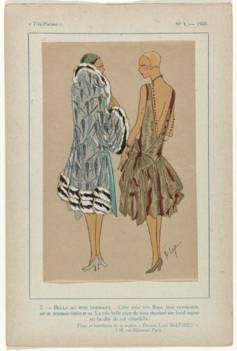 Très Parisien, 1926, No. 1, Pl. 1: SLEEPING BEAUTY