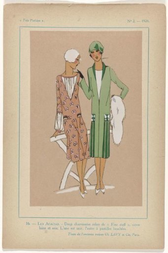 Très Parisien, 1926, No. 2, Pl. 16: THE ACACIAS