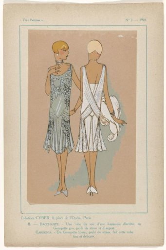 Très Parisien, 1926, No. 2, Pl. 8: Creations CYBER - BACCHANTE