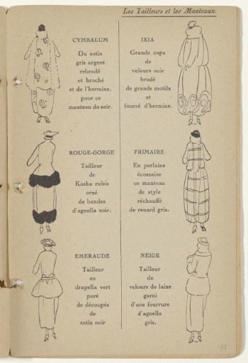 Toujours Chic Winter 1921-1922: index