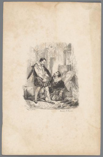 A man kneels before another man