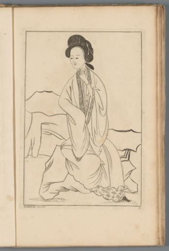 Chinese woman with her right hand in the sleeve of her kimono