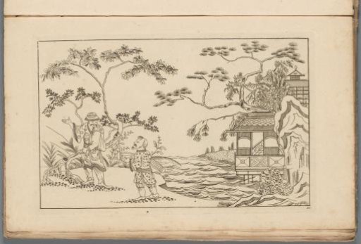 Two Chinese men in a landscape