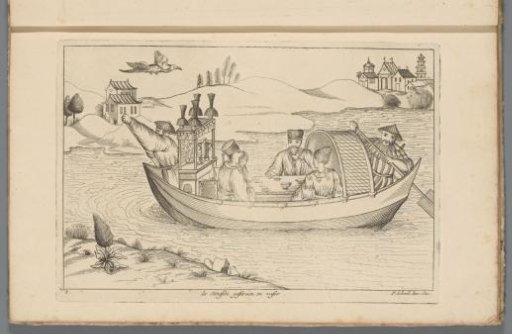Chinese People at a Table on a Boat