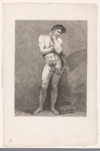 Academic Study of a Standing Male Nude