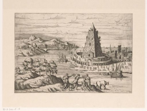 Landscape with Fantastical Architecture and a Pyramid