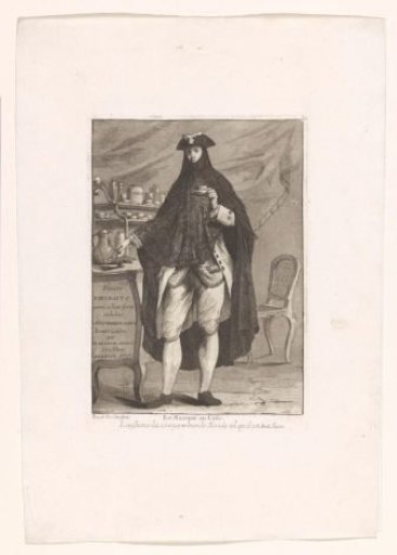 The masked coffee drinker and The tired wig maker