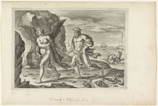 Coronis transformed into a raven