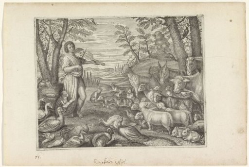 Orpheus Enchants the Animals with His Music