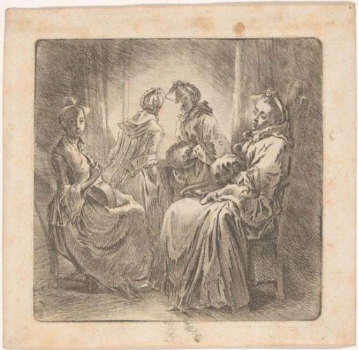 Four ladies at the window