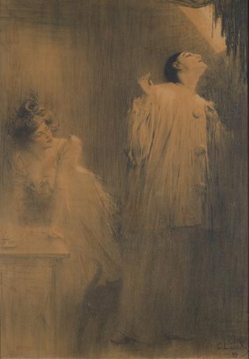 Young Woman and Pierrot