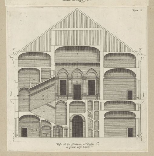 Cross-section of the Villa Spinola di San Pietro in Genoa