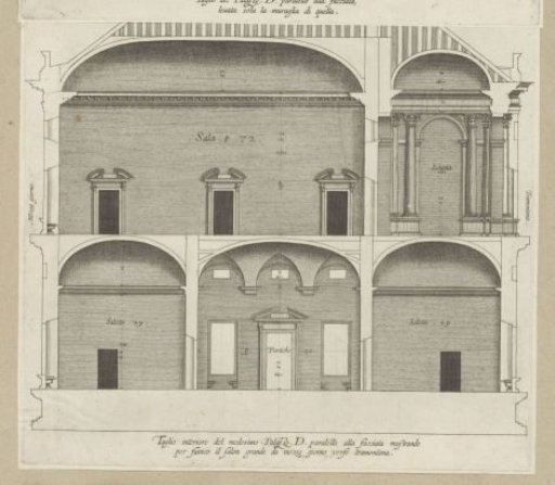 Cross-section of the Villa Grimaldi in Genoa