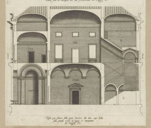 Longitudinal section of the Villa Grimaldi in Genoa