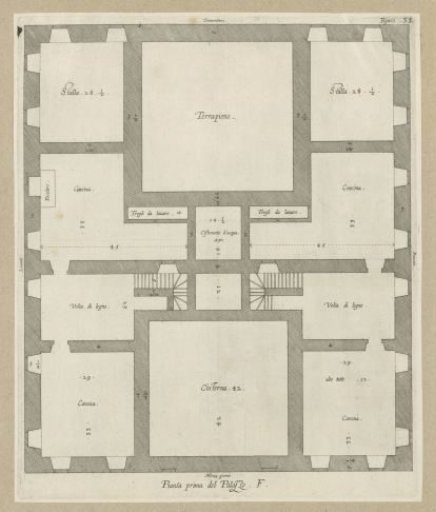 Ground plan of the basement of the Palazzo Spinola in Genoa
