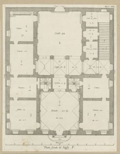 Ground plan of the ground floor of the Palazzo Spinola in Genoa