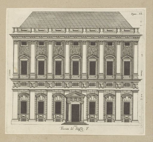 Elevation of the façade of the Palazzo Spinola in Genoa