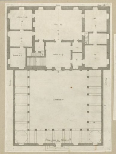 Ground Plan of the Ground Floor of the Villa Grimaldi-Sauli in Genoa