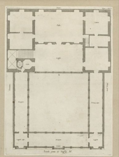 Ground Plan of the First Floor of the Villa Grimaldi-Sauli in Genoa