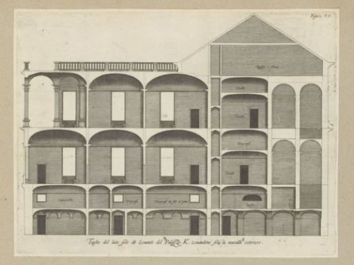 Longitudinal section of the Palazzo Lercari-Parodi in Genoa