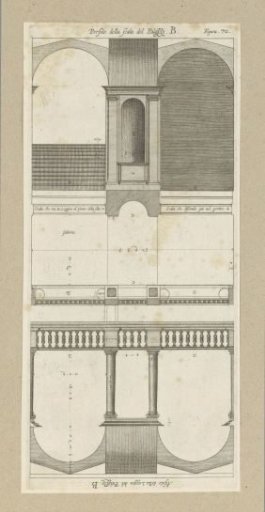 Floor plan of the vestibules of the Palazzo Doria-Tursi and the Palazzo Cambiaso in Genoa