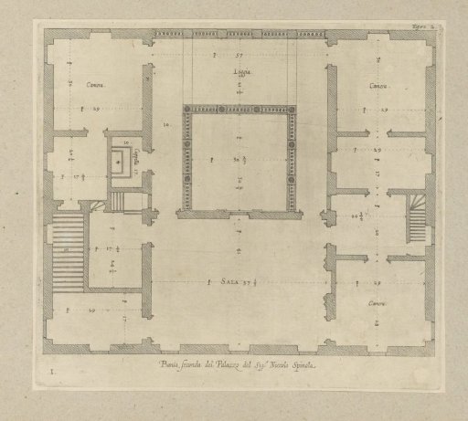 Floor plan of the first floor of the Palazzo Doria in Genoa