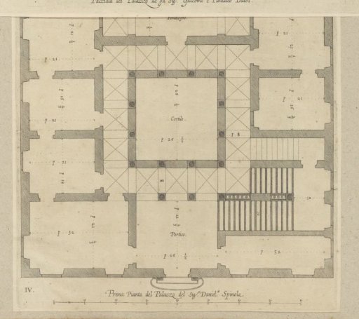 Ground plan of the ground floor of the Palazzo Nicolò Spinola di Luccoli in Genoa