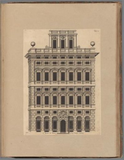 Elevation of the façade of the Palazzo Gio Battista Centurione in Genoa