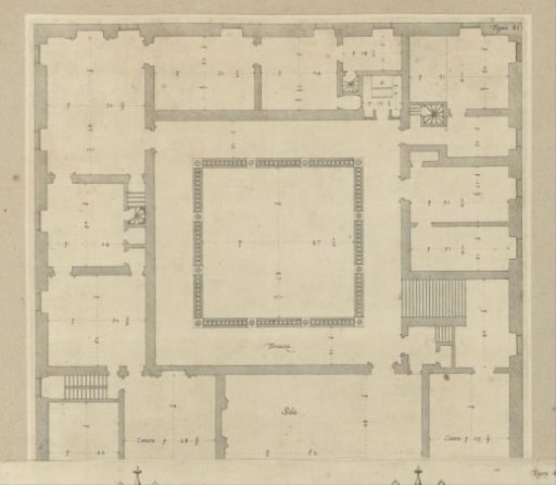 Plan of the first floor of the Palazzo Doria-Spinola in Genoa
