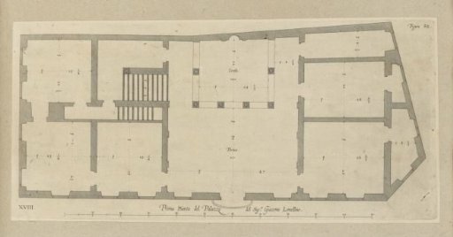 Ground plan of the Palazzo Giacomo Lomellini in Genoa