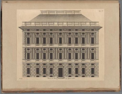 Elevation of the Façade of the Palazzo Giacomo Lomellini in Genoa