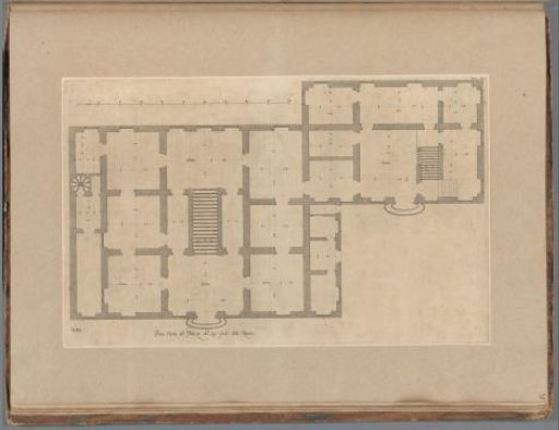 Floor Plan of the Ground Floor of the Palazzo Clemente della Rovere in Genoa