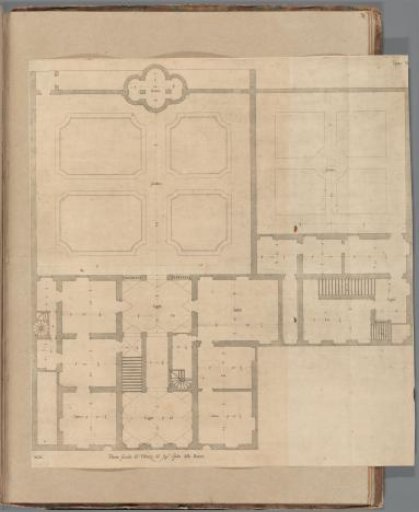 Plan of the first floor of the Palazzo Clemente della Rovere in Genoa