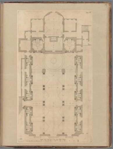 Plan of the basilica S. Siro in Genoa