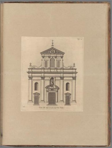 Elevation of the façade of the basilica S. Siro in Genoa