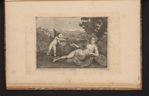 Amor brings Venus a basket of flowers