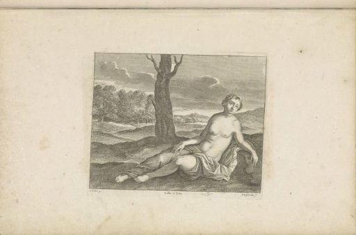 Reclining woman in a landscape