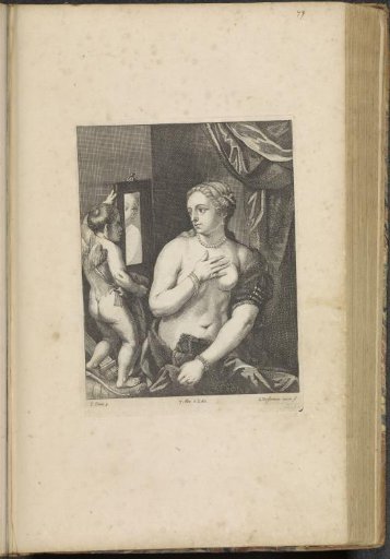 Amor holds a mirror before Venus